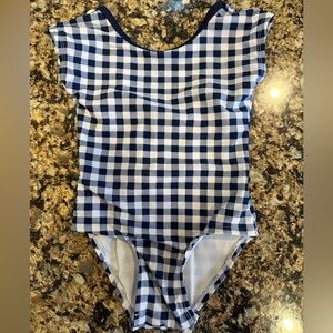 Navy Gingham Swimsuit